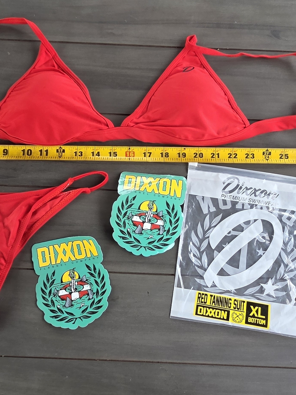 Dixxon Premium Swimwear Red Tanning Suit Bikini Set XL